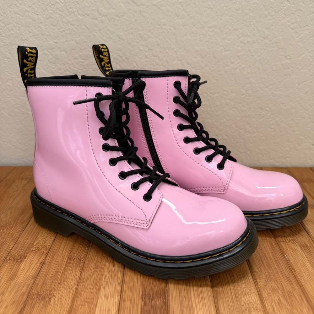 Dr. Martens 1460 Patent Leather Pink Docs‎ Youth sz 4 NWOB